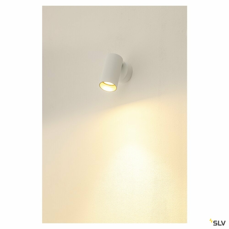 SLV KAMI, Wand- und Deckenaufbauleuchte, 1x max. 10 W, GU10, weiß/gold
