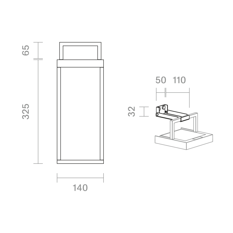 SIGOR Akku-Solarleuchte Numove 325mm graphitgrau
