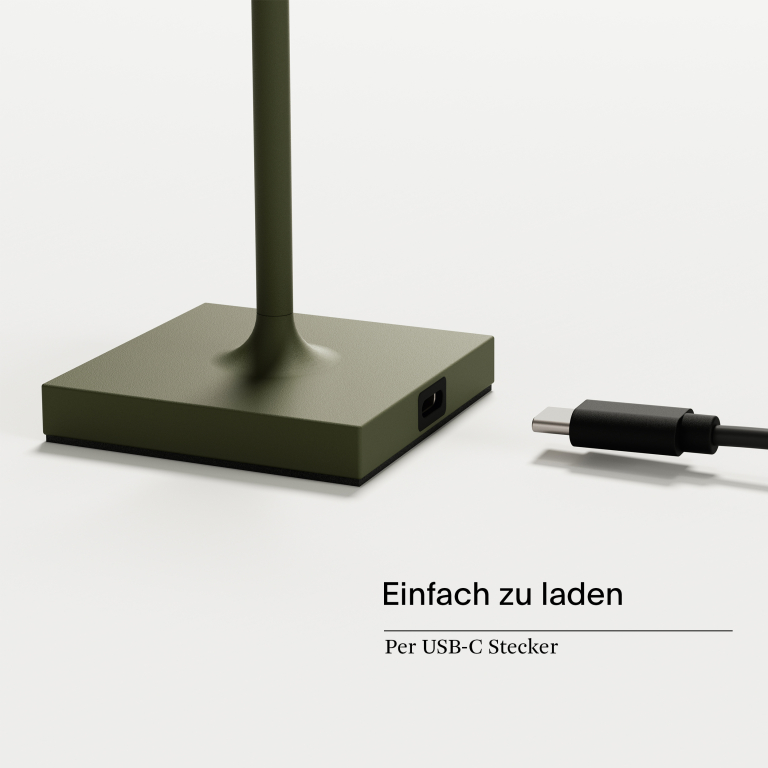 SIGOR Akku-Tischleuchte Nuindie pocket 210mm tannengrün