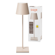 Akku-Tischleuchte Nuindie USB-C 380mm dünenbeige