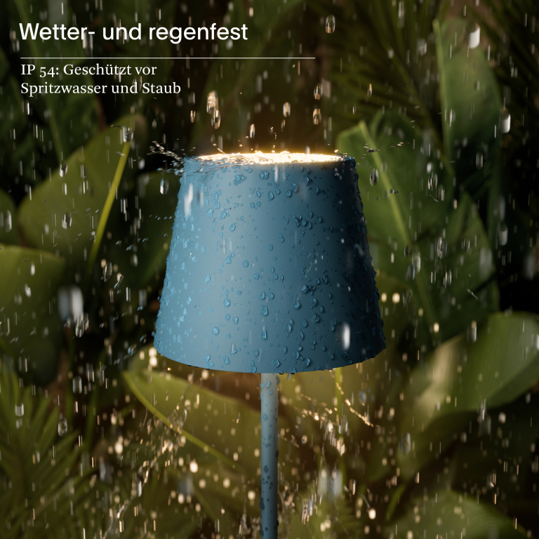 SIGOR Akku-Tischleuchte Nuindie USB-C 380mm delphinblau