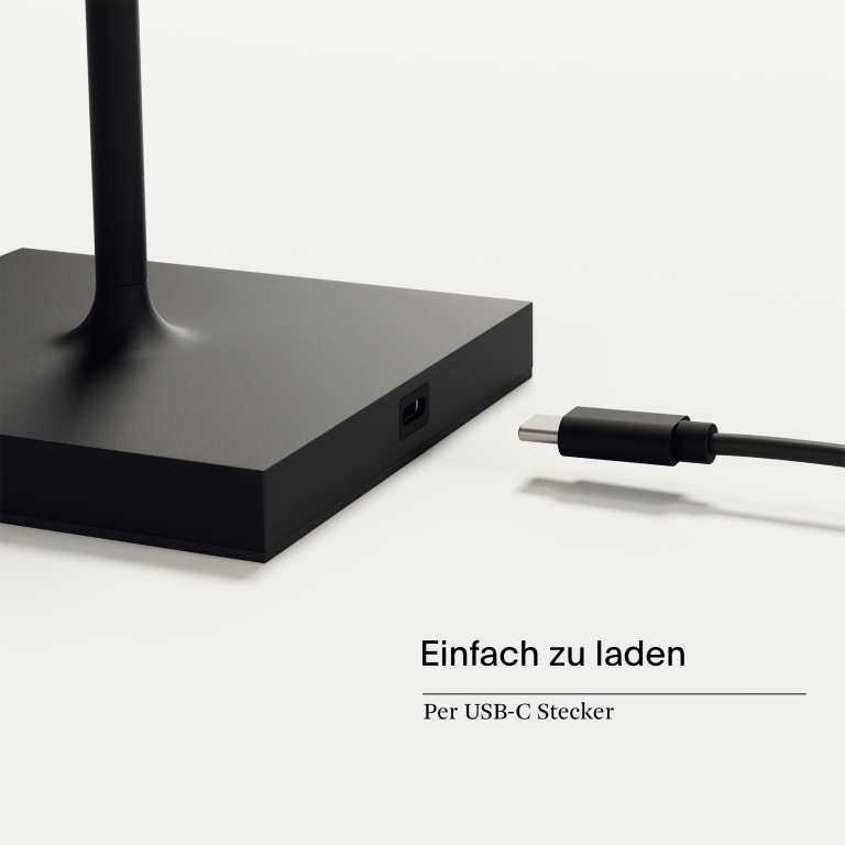 SIGOR Akku-Tischleuchte Nuindie mini USB-C nachtschwarz