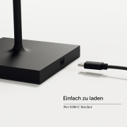 Akku-Stehleuchte Nuindie USB-C 1200mm nachtschwarz
