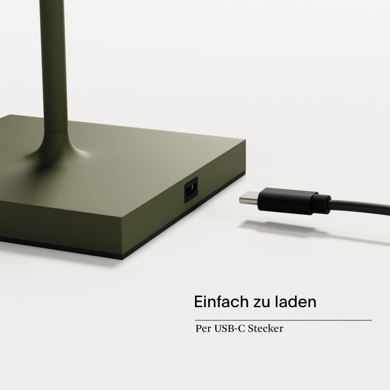SIGOR Akku-Stehleuchte Nuindie USB-C 1200mm Tannengrün