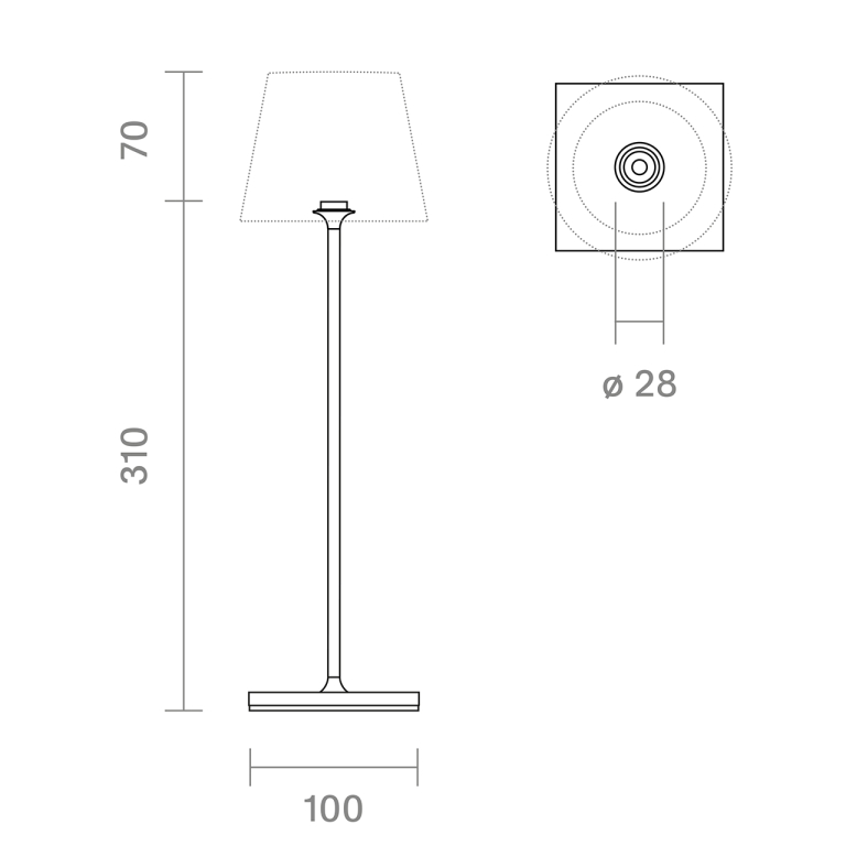 SIGOR Nuindie Ersatzfuß USB-C 380mm dünenbeige