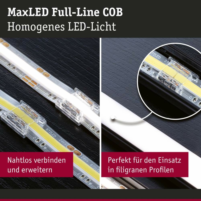Paulmann MaxLED Connector Set Full-Line COB Weiß Transparent