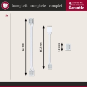 MaxLED Connector Set Full-Line COB Weiß Transparent