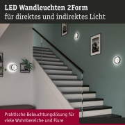 LED Wandleuchte 2Form   4000K 860lm / 730lm 230V 7 / 5,5W  Weiß Schwarz