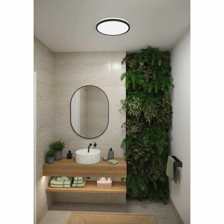 Paulmann LED Panel Atria Shine  IP44 rund 398mm  20,8W 2800lm White Switch Schwarz