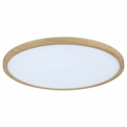 LED Panel Atria Shine  IP44 rund 398mm  20,8W 2800lm White Switch Holzoptik Eiche