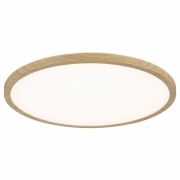 LED Panel Atria Shine  IP44 rund 398mm  20,8W 2800lm White Switch Holzoptik Eiche