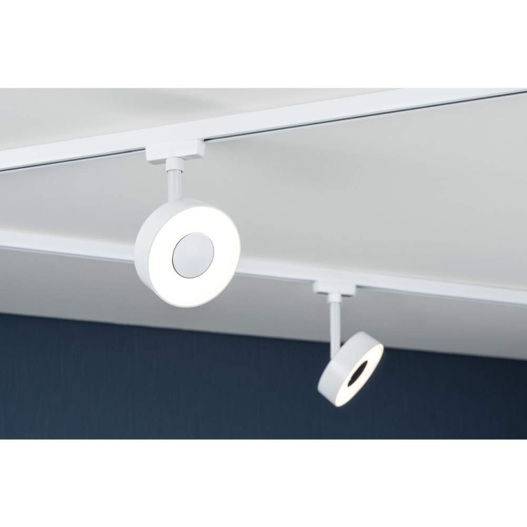 Paulmann URail LED Schienenspot 3-Step-Dim Circle Einzelspot  210lm 5W 3000K dimmbar 230V Signalweiß