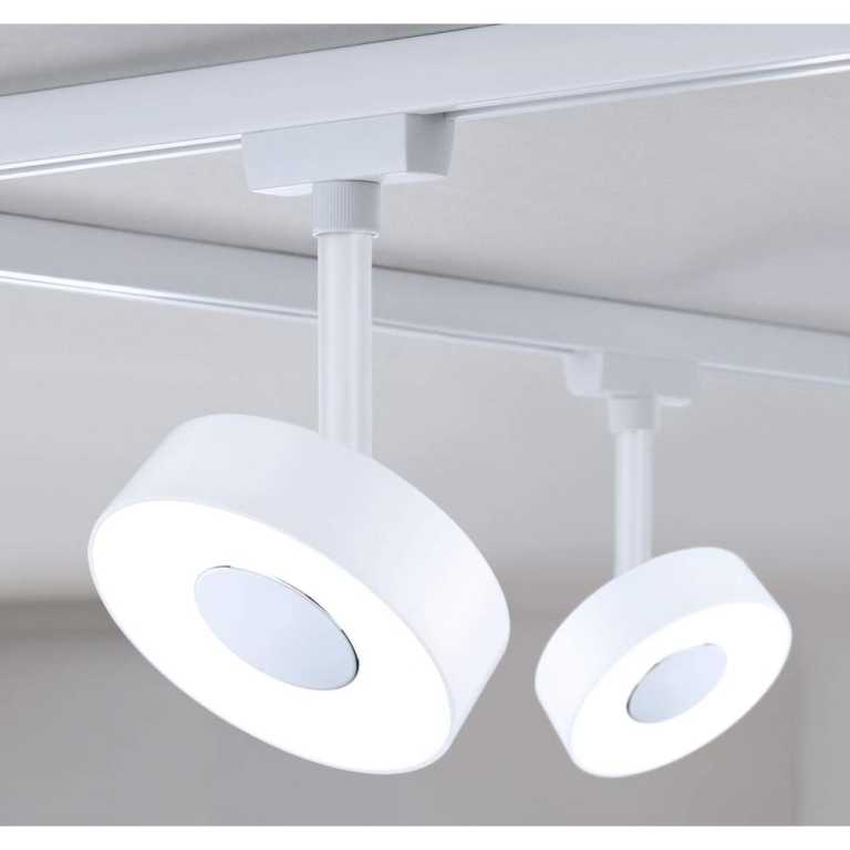 Paulmann URail LED Schienenspot 3-Step-Dim Circle Einzelspot  210lm 5W 3000K dimmbar 230V Signalweiß