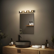 Set Spiegelleuchte Regula II inkl. Leuchtmittel 3-flammig
  E14 2700K 3x470lm 230V 3x4,5W dimmbar Schwarz Opal