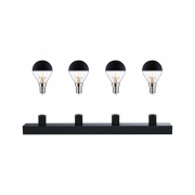 Set Spiegelleuchte Regula II inkl. Leuchtmittel 4-flammig
  E14 2700K 4x470lm 230V 4x4,5W dimmbar Schwarz Kopfspiegel Schwarz matt