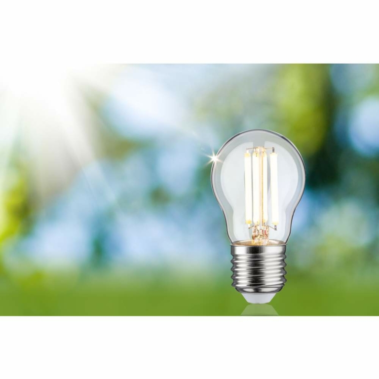 Paulmann Eco-Line Filament 230V LED Tropfen E27 1er-Set  80 mm 525lm 2,5W 3000K  Klar