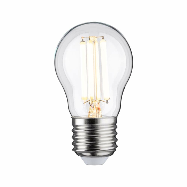 Paulmann Eco-Line Filament 230V LED Tropfen E27 1er-Set  80 mm 840lm 4W 3000K  Klar