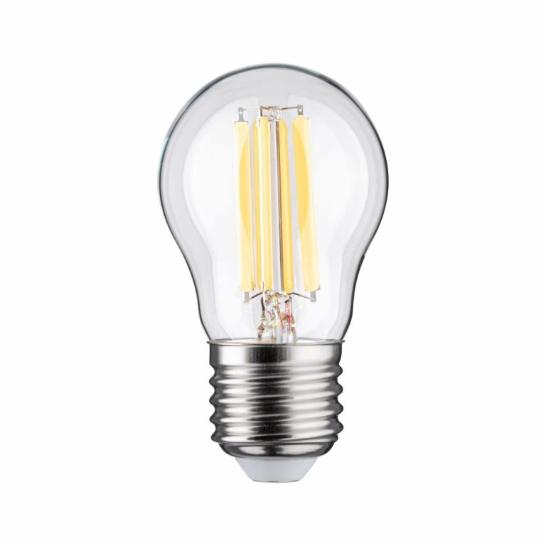 Paulmann Eco-Line Filament 230V LED Tropfen E27 1er-Set  80 mm 840lm 4W 3000K  Klar