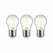 Eco-Line Filament 230V LED Tropfen E27 3er-Set  80 mm 525lm 2,5W 3000K  Klar