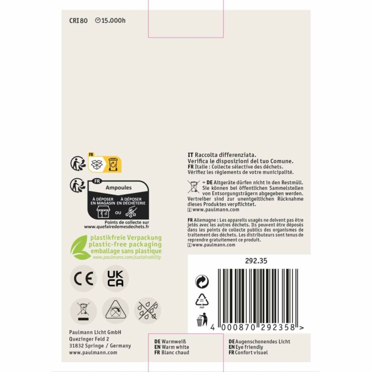 Paulmann Standard 230V LED Reflektor GU10 5er-Set  460lm 4,9W 2700K  Weißaluminium
