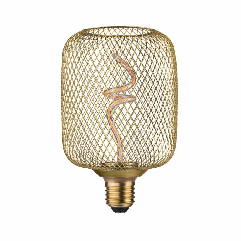 Paulmann Metallic Glow Standard 230V LED Leuchtmittel Zyl E27  180lm 4W 1800K dimmbar Messing