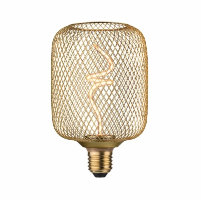 Paulmann Metallic Glow Standard 230V LED Leuchtmittel Zyl E27  180lm 4W 1800K dimmbar Messing