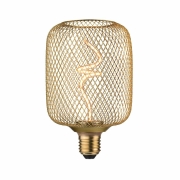 Metallic Glow Standard 230V LED Leuchtmittel Zyl E27  180lm 4W 1800K dimmbar Messing