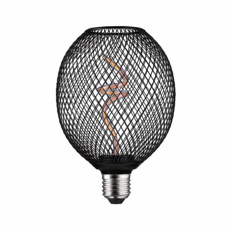 Paulmann Metallic Glow Standard 230V LED Globe E27  160lm 4W 1800K dimmbar Schwarz