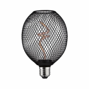 Metallic Glow Standard 230V LED Globe E27  160lm 4W 1800K dimmbar Schwarz
