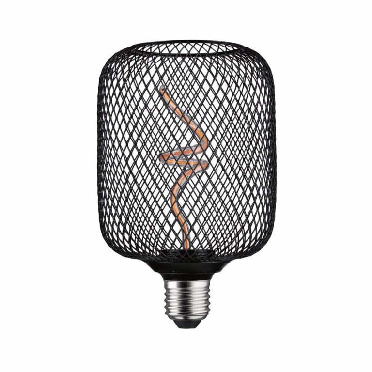 Paulmann Metallic Glow Standard 230V LED Leuchtmittel Zyl E27  160lm 4W 1800K dimmbar Schwarz