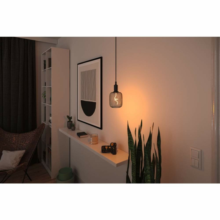 Paulmann Metallic Glow Standard 230V LED Leuchtmittel Zyl E27  160lm 4W 1800K dimmbar Schwarz