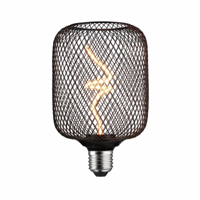 Paulmann Metallic Glow Standard 230V LED Leuchtmittel Zyl E27  160lm 4W 1800K dimmbar Schwarz