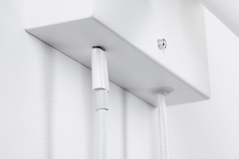 Paulmann LED Wandleuchte Leselampe Jerik Weiß matt USB-C 3000K 160lm 3-Step-Dim mit Euroflachstecker schwenkbarer Leuchtenkopf