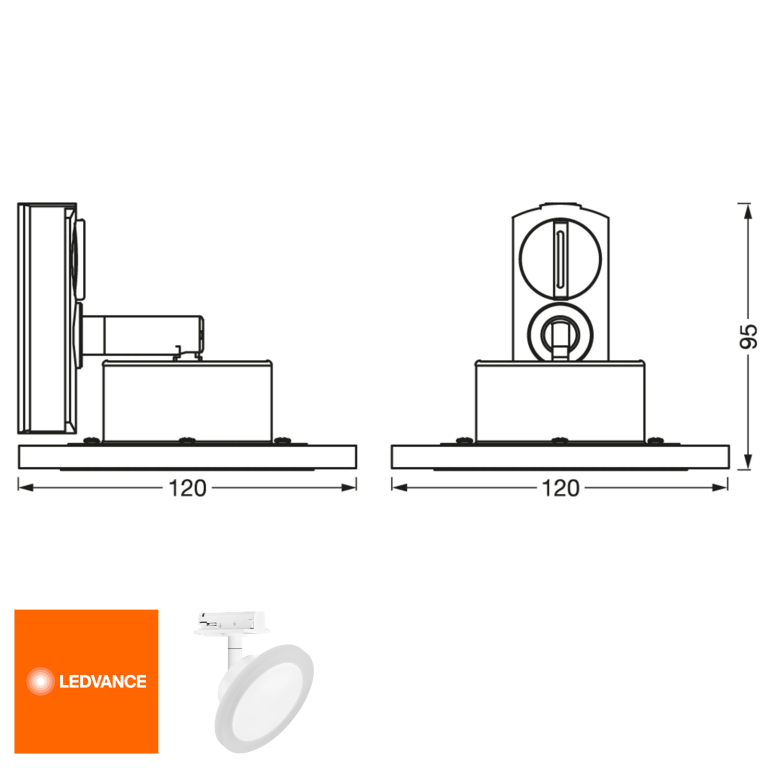 LEDVANCE LEDVANCE SMART+ WiFi Schienensystem Leuchte Circle weiß Dimmbar Tunable White - kompatibel mit Amazon & Google