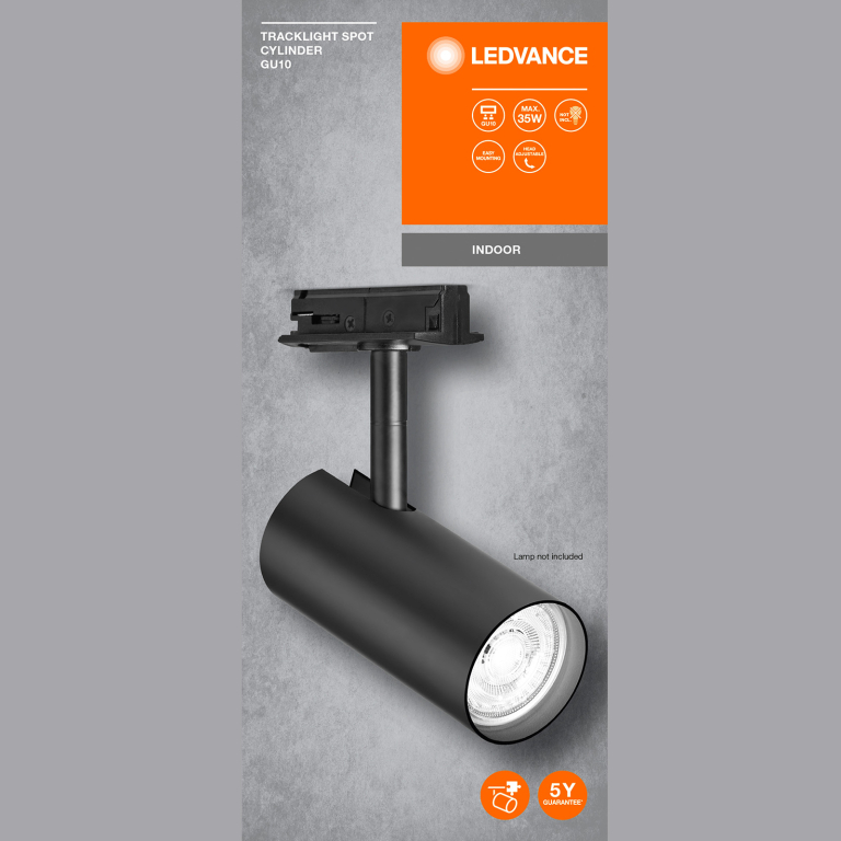 LEDVANCE LEDVANCE Schienensystem Tracklight Spot Cylinder Schwarz GU10