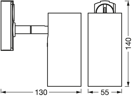 LEDVANCE LEDVANCE Schienensystem Tracklight Spot Cylinder Schwarz GU10