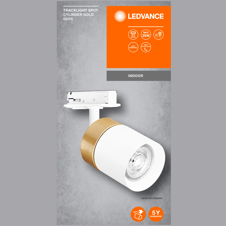 LEDVANCE LEDVANCE Schienensystem Tracklight Spot Cylinder Gold/Weiß GU10
