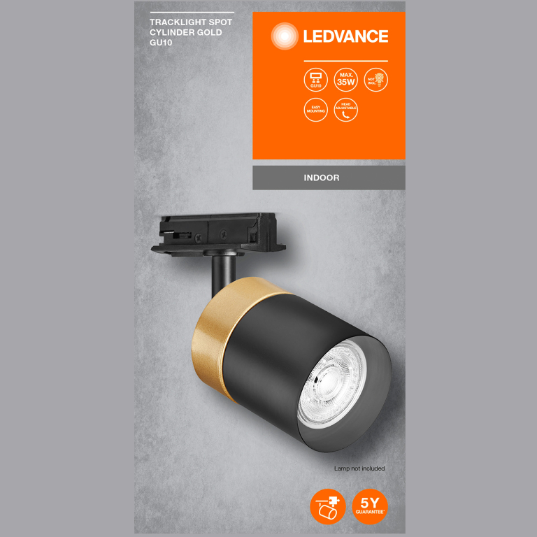 LEDVANCE LEDVANCE Schienensystem Tracklight Spot Cylinder Gold/Schwarz GU10