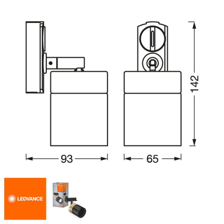 LEDVANCE LEDVANCE Schienensystem Tracklight Spot Cylinder Gold/Schwarz GU10