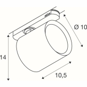 TRACKSPOT V 3 Ph. 18W 940 50° weiß