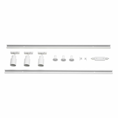 SLV 1-Phasen Schienen Set PURI 2.0 weiß inkl. QPAR51 Leuchtmittel