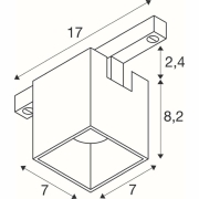 FIXT-IT! 48V eckig Surface 3000K bronze