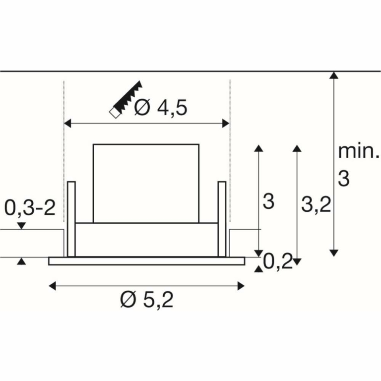 SLV NEW TRIA® 45 DL rund 2700K 24° weiß