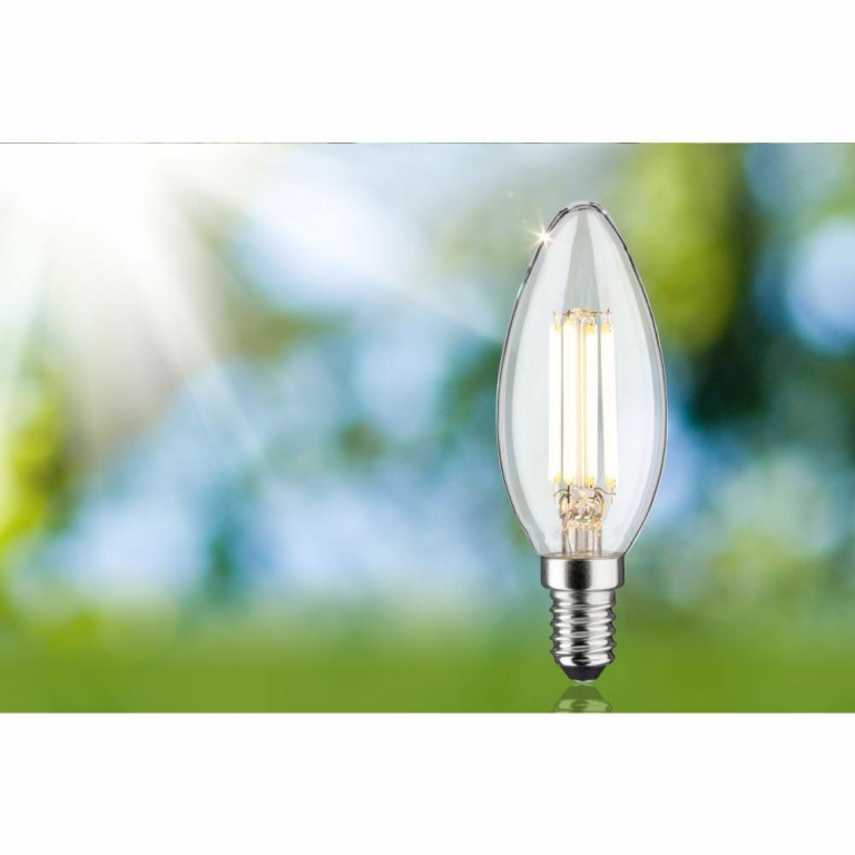 Paulmann Eco-Line Filament 230V LED Kerze E14   840lm 4W 3000K  Klar