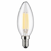 Eco-Line Filament 230V LED Kerze E14   840lm 4W 3000K  Klar