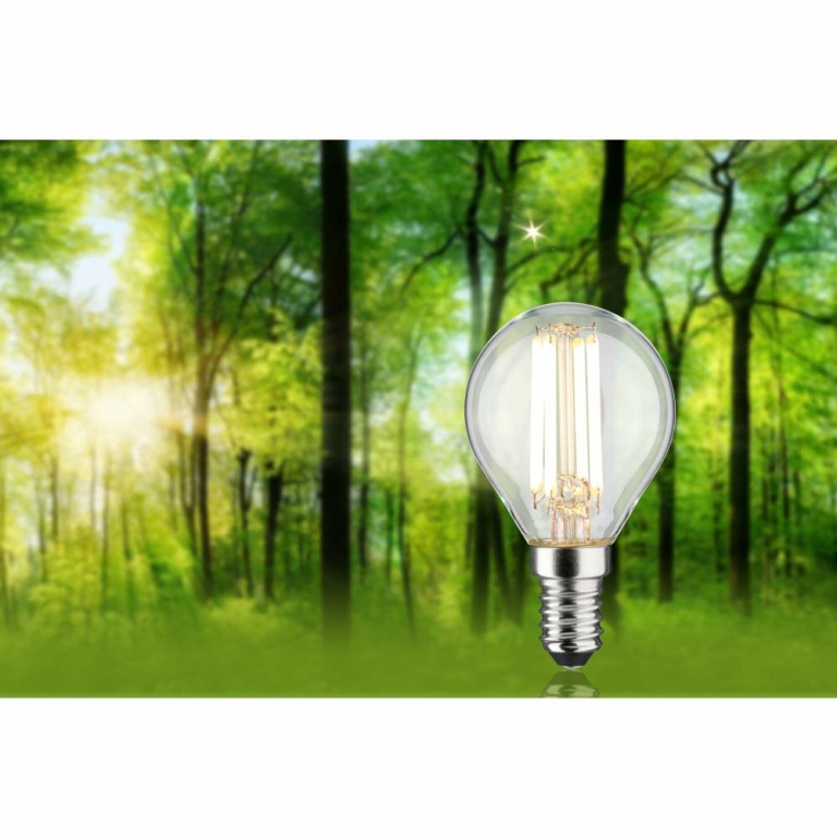 Paulmann Eco-Line Filament 230V LED Tropfen E14   78 mm 840lm 4W 3000K  Klar