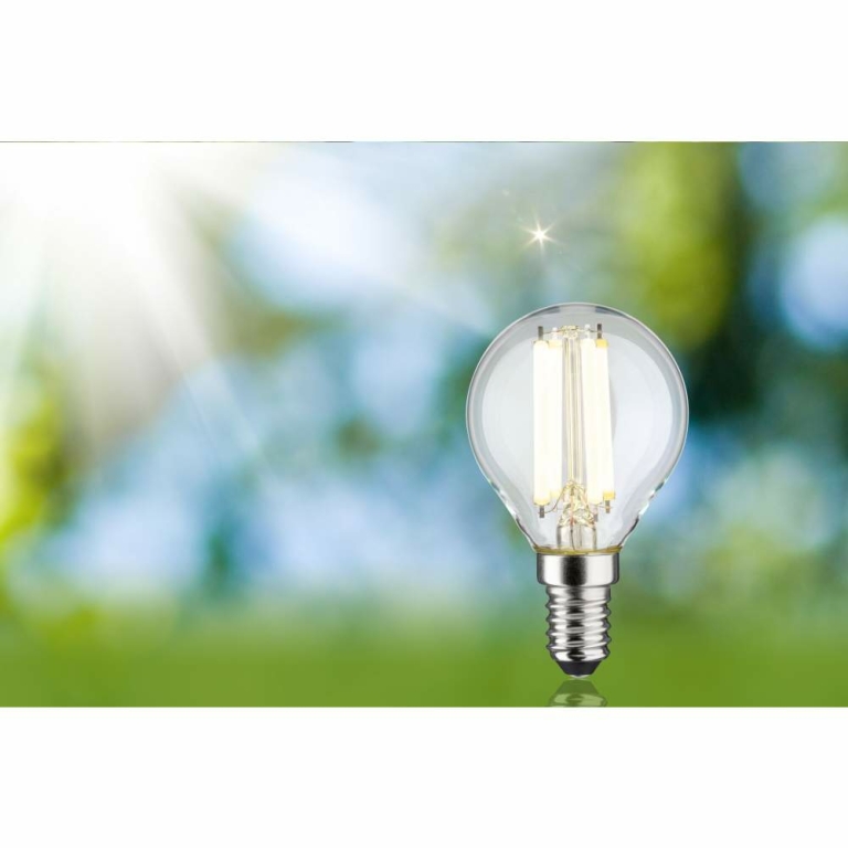 Paulmann Eco-Line Filament 230V LED Tropfen E14   78 mm 840lm 4W 4000K  Klar