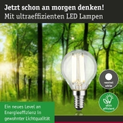 Eco-Line Filament 230V LED Tropfen E14   78 mm 840lm 4W 4000K  Klar