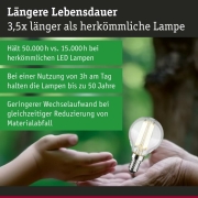 Eco-Line Filament 230V LED Tropfen E14   78 mm 840lm 4W 4000K  Klar