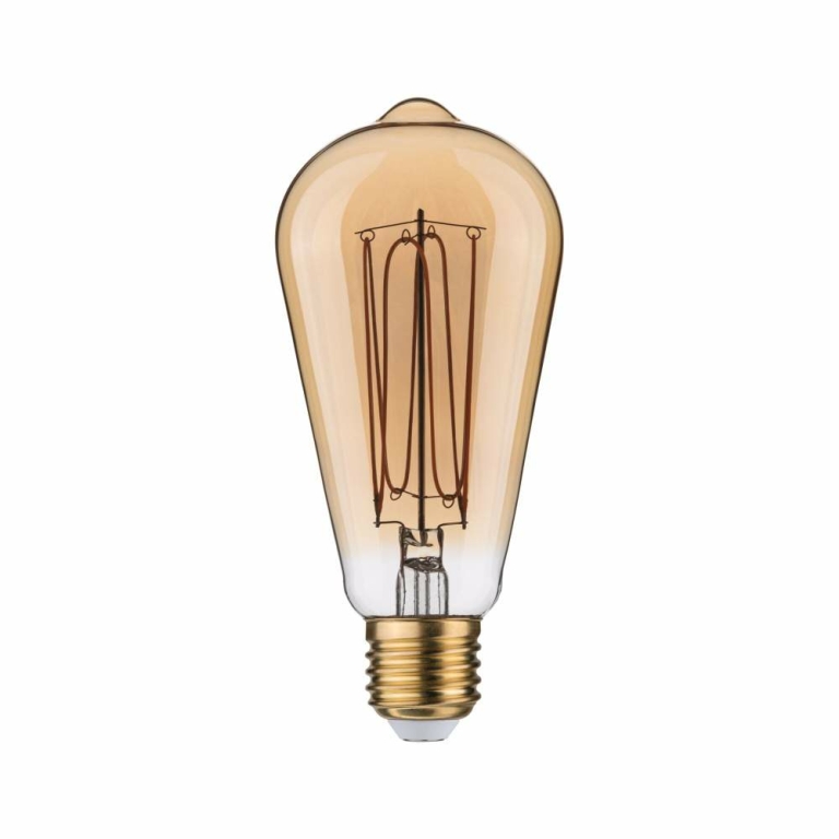 Paulmann Rustic Shine Standard 230V LED Kolben E27 Filament in I-Form  300lm 4,2W 1800K dimmbar Gold